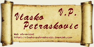 Vlaško Petrašković vizit kartica